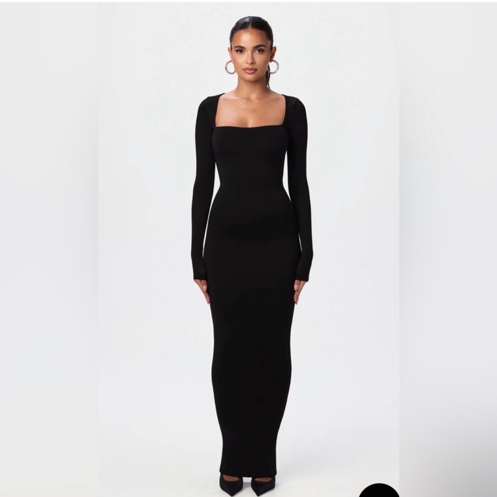 Naked Wardrobe Black Long Sleeve Dress